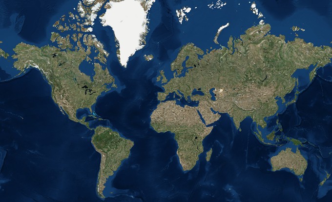 Спутниковые карты мира [для скачивания] [для печати]