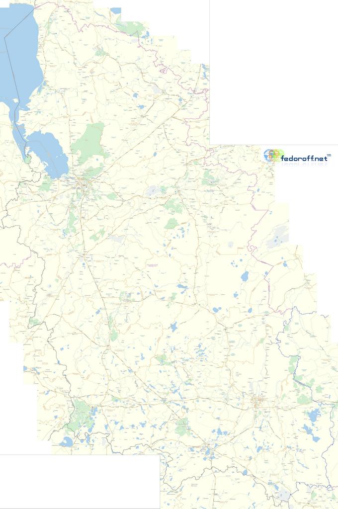 Административные карты Псковской области