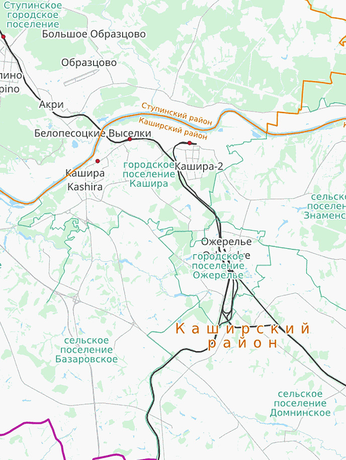 Административная карта Московской области
