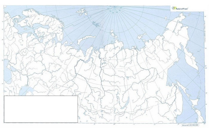 Контурная карта России 6 класса