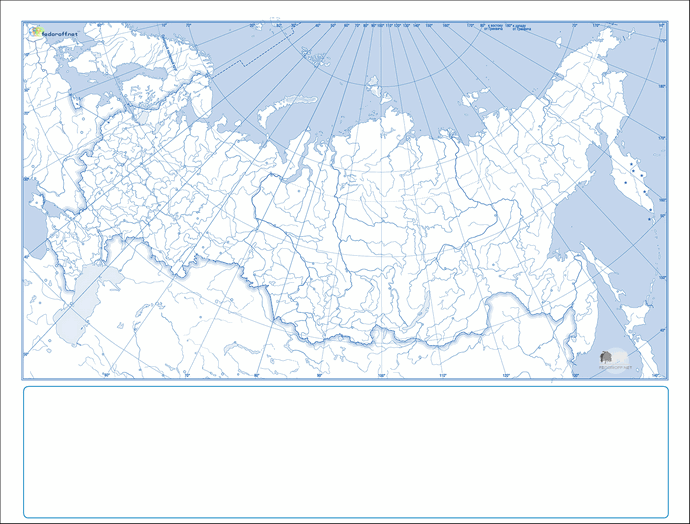 Контурная административная карта России