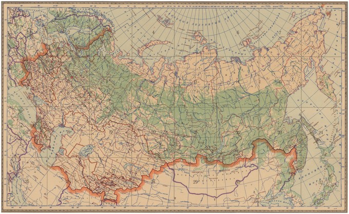 Карта СССР 1946 года