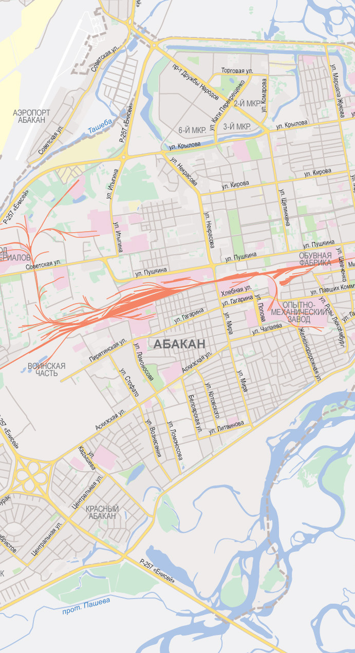 Векторная карта Абакана