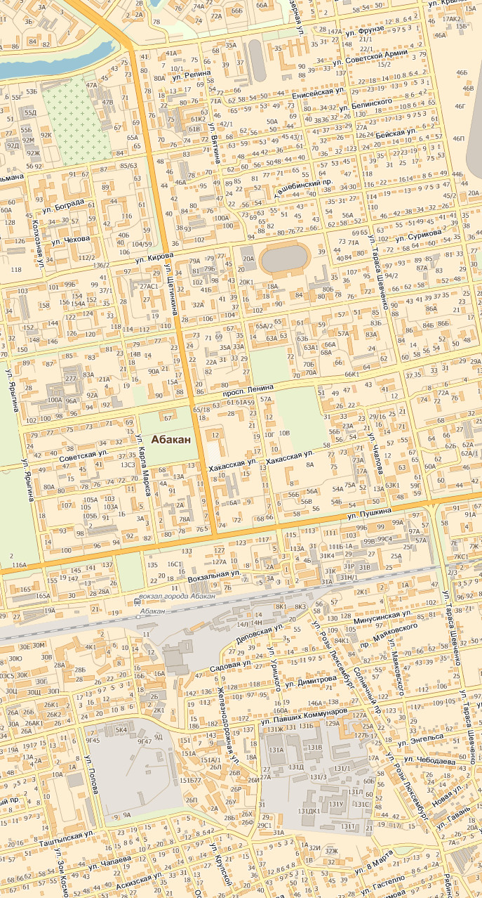 Карта Абакана для печати А1