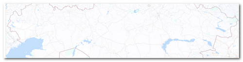 Большая контурная карта Казахстана БККК
