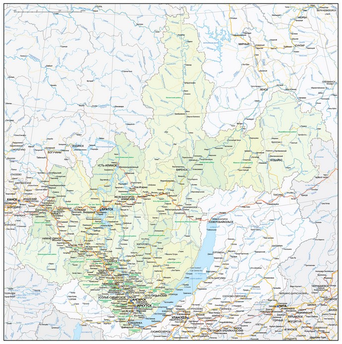 Карты Иркутской области