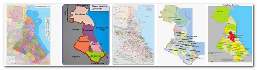 Подборка карт Республики Дагестан на 2024 год для скачивания и печати