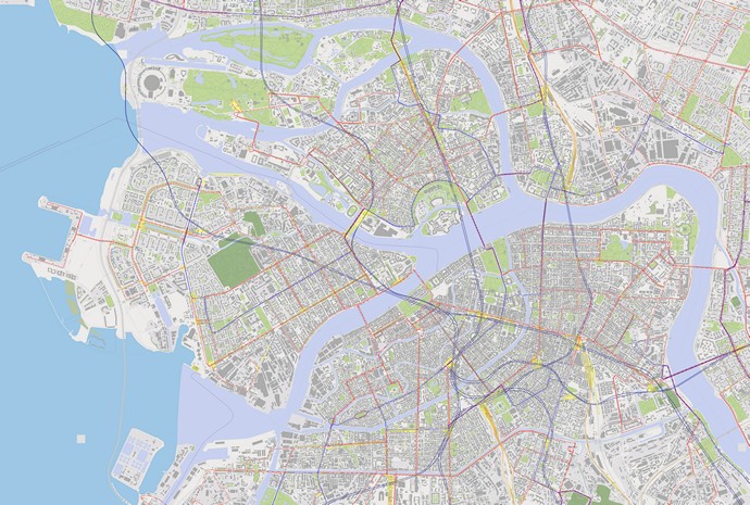 Транспортная карта центра Санкт-Петербурга