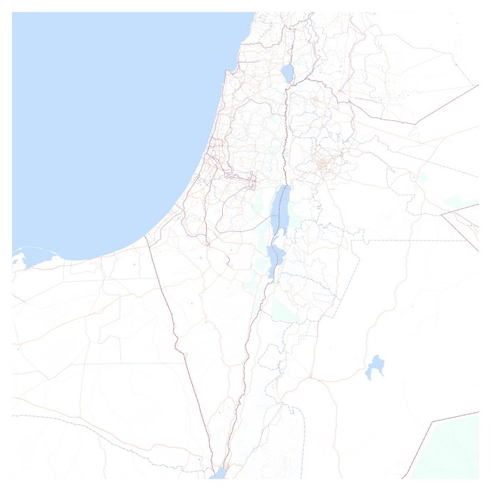 Контурные карты Израиля