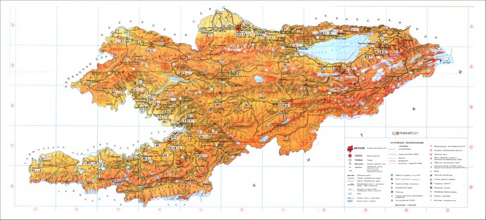 Подборка карт Кыргызстана на 2023 год для скачивания и печати AI SVG E