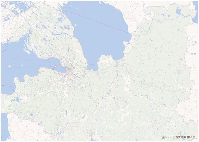 Административная карта Ленинградской области