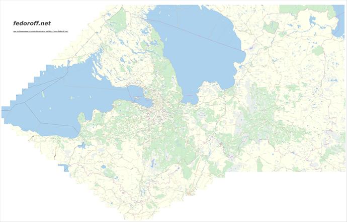 Административная карта Ленинградской области