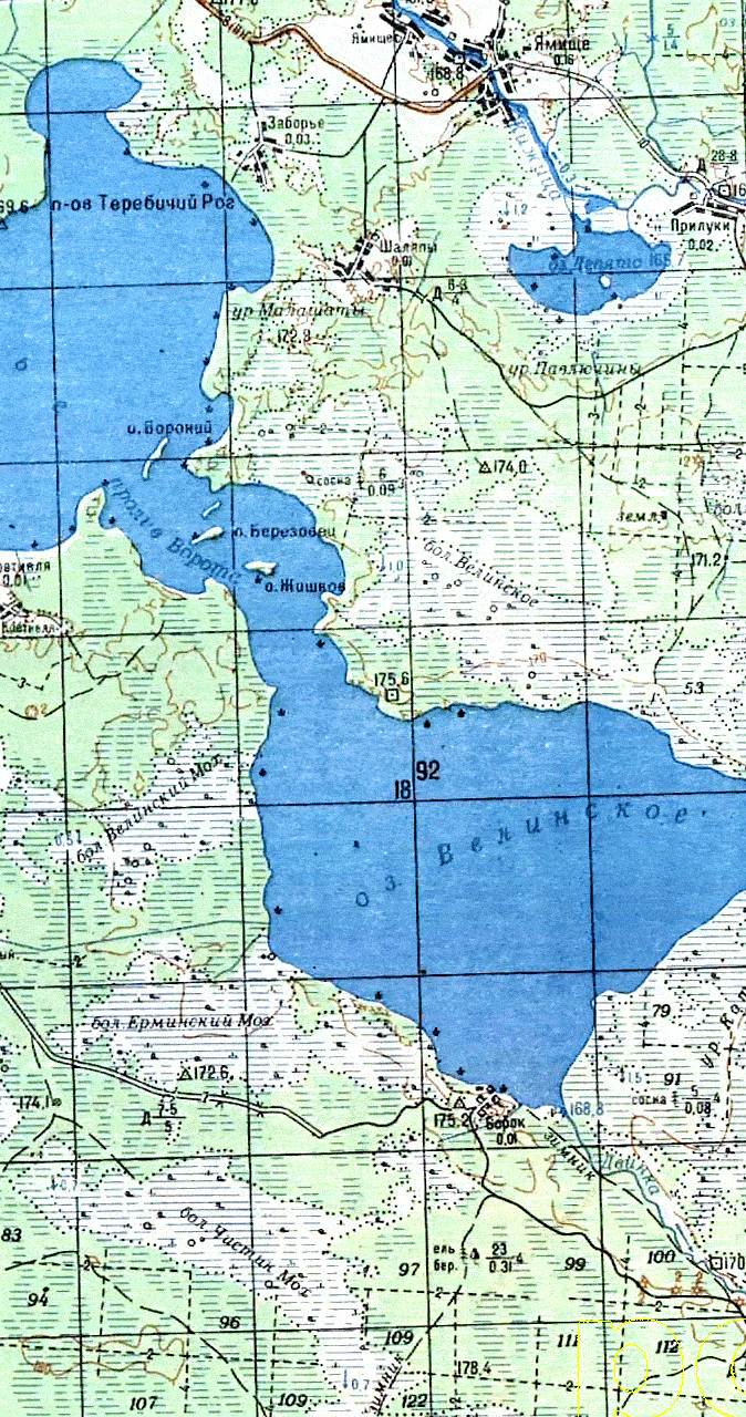 Карты озёр Жижицкое и Двинье