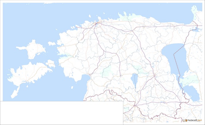 Контурная карта Эстонии