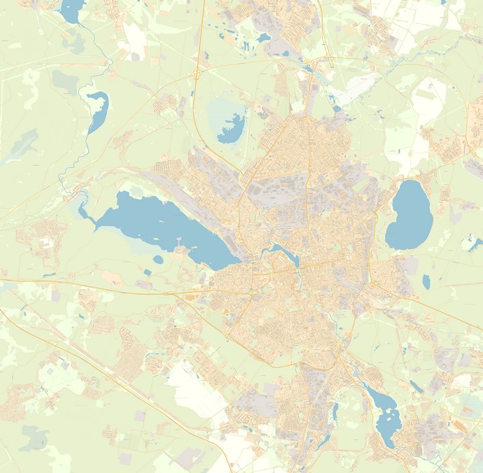 Подробная карта Екатеринбурга