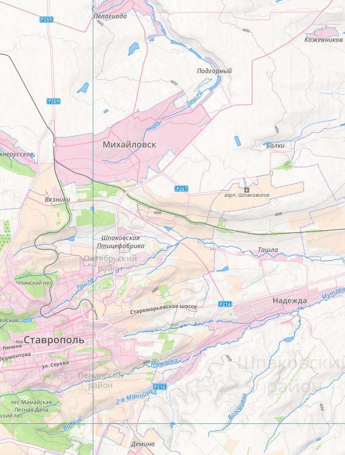 Подробная карта Ставропольского края