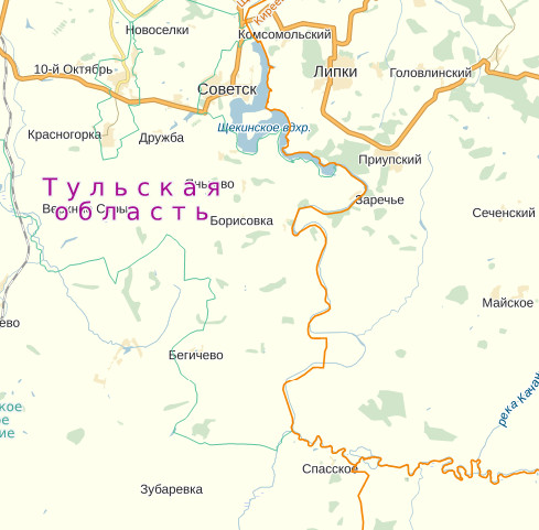 Карты Тульской области