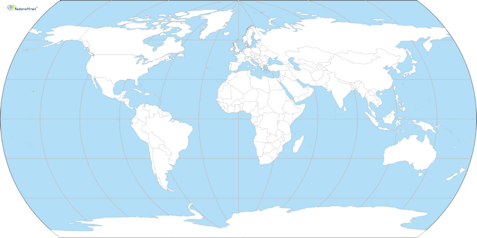 Карта мира пустая для заполнения