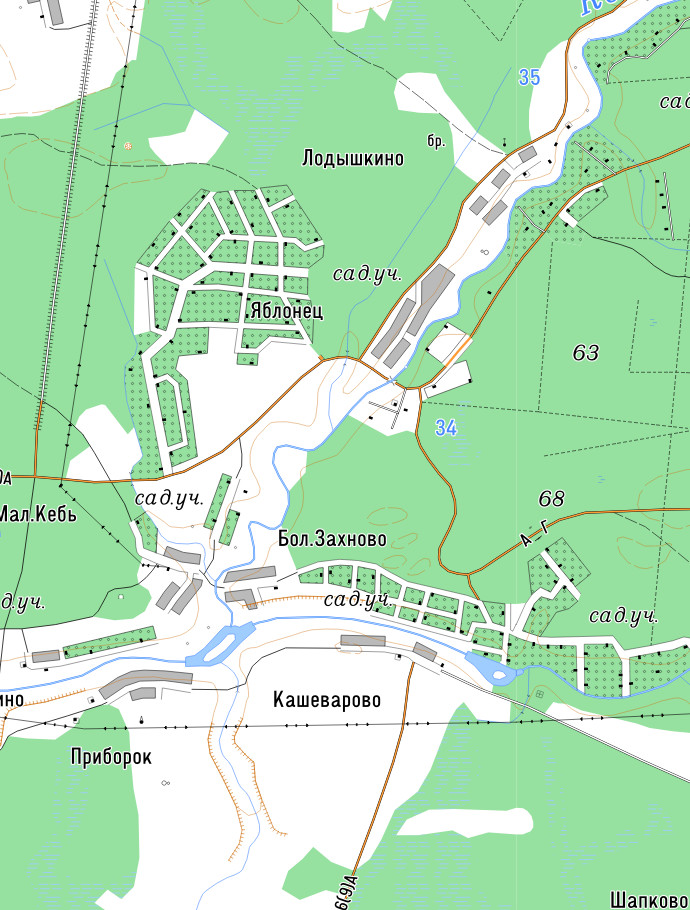 Топографическая карта Псковской агломерации 500 м