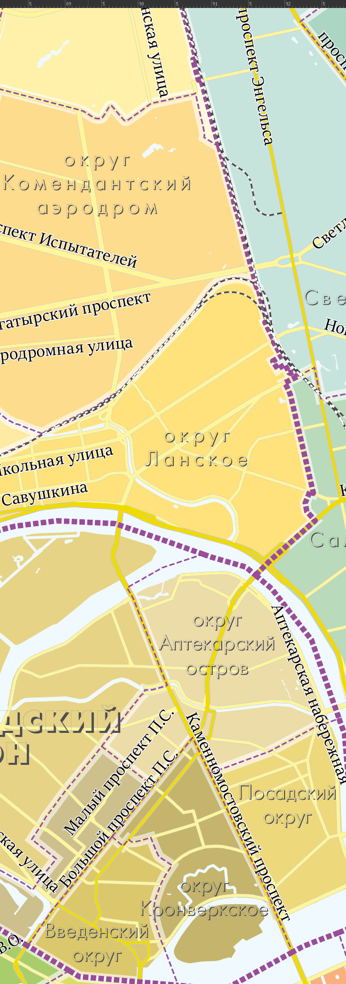 Карта СПБ-АФ [Районы города Санкт-Петербурга]