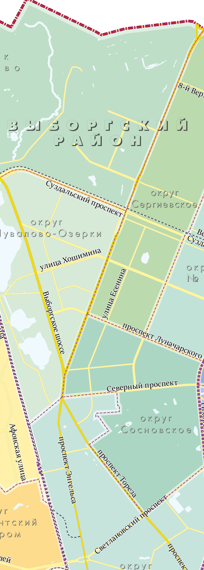 Карта СПБ-АФ [Районы города Санкт-Петербурга]