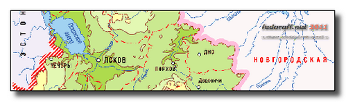 Физические карты Псковской области