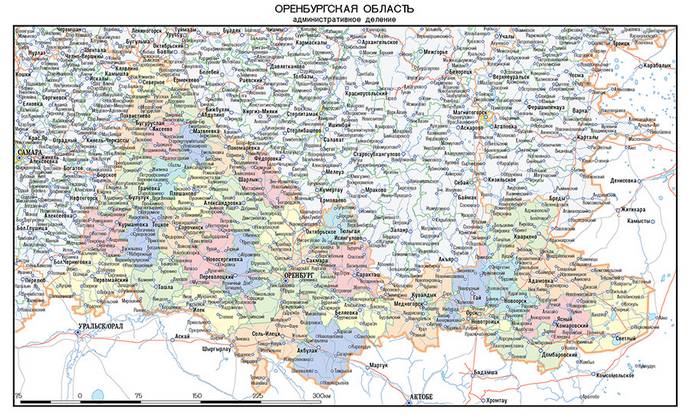 Векторные карты Оренбургской области для скачивания и печати AI SVG EP