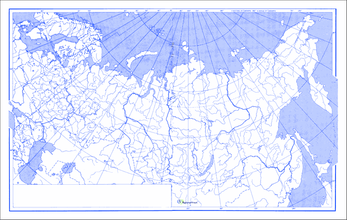 Контурная карта России по географии