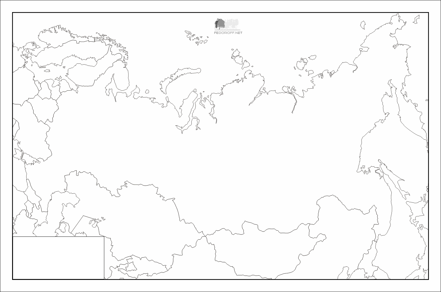 Контурная карта россии для печати 4 класс