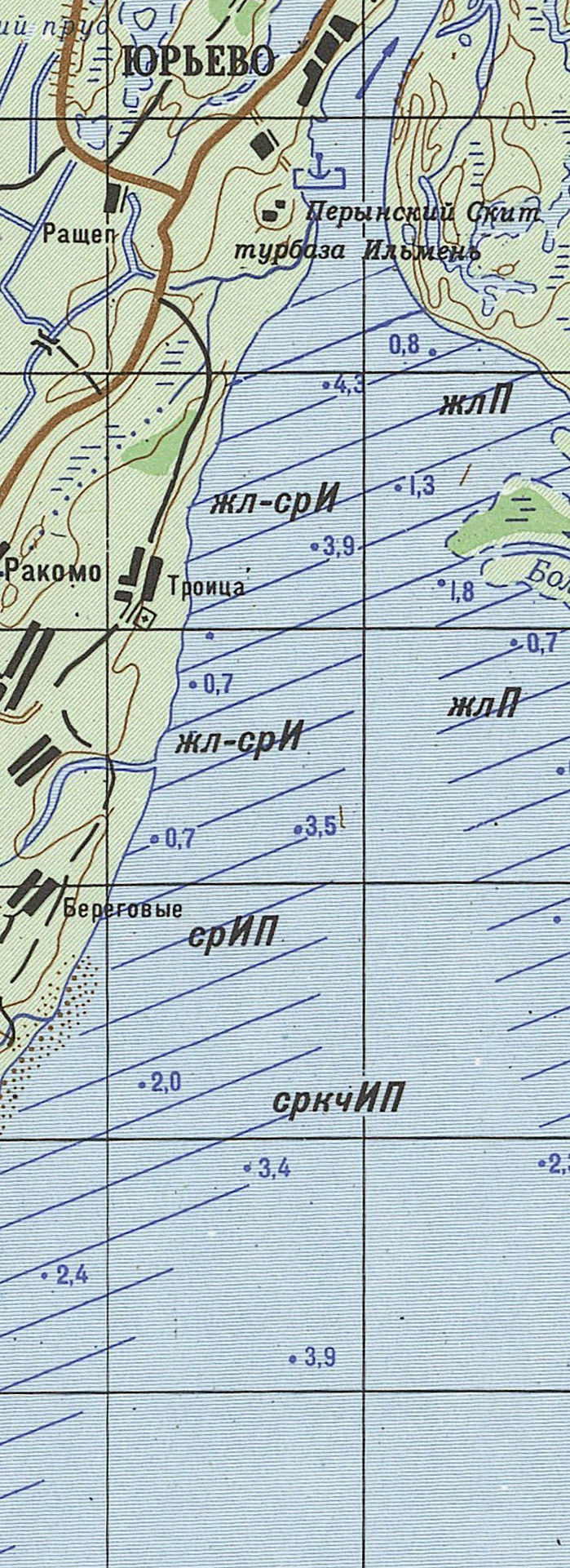 Карты озера Ильмень