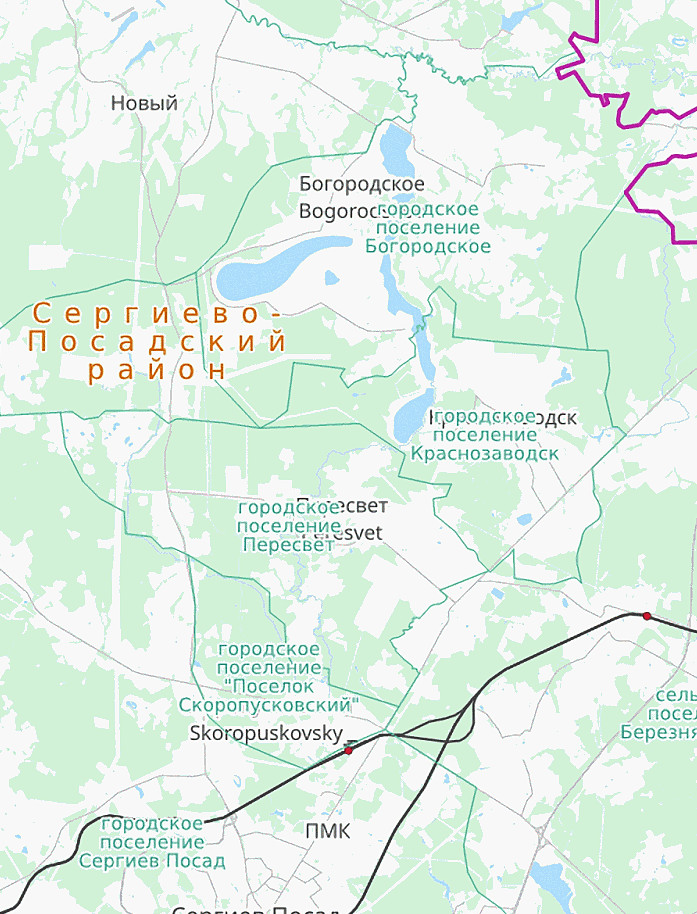 Административная карта Московской области