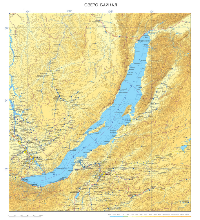 Карты озера Байкал