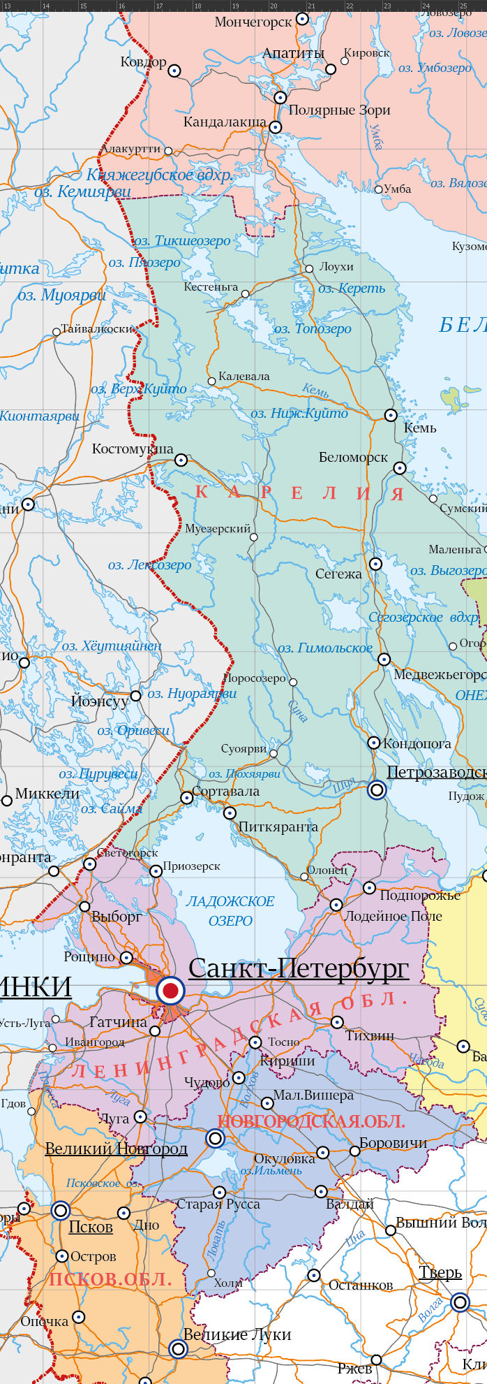 Векторная карта СЗФО-Ф