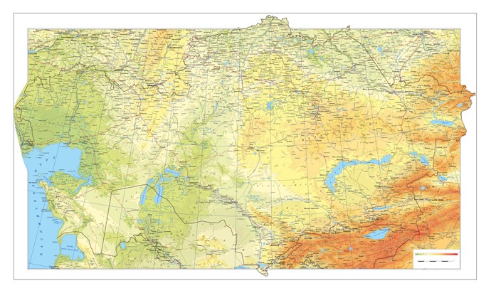 Физические карты Казахстана