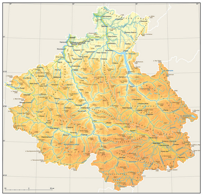 Векторные карты Республики Алтай для скачивания и печати AI SVG EPS PD
