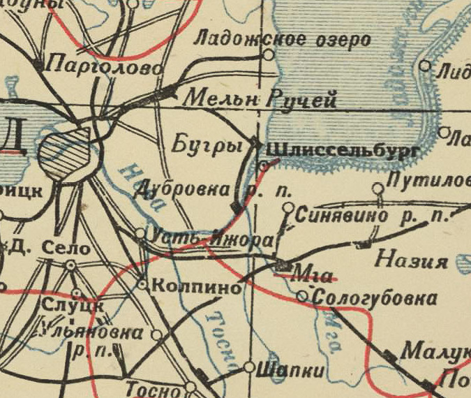Контурная карта спб и ленинградской области