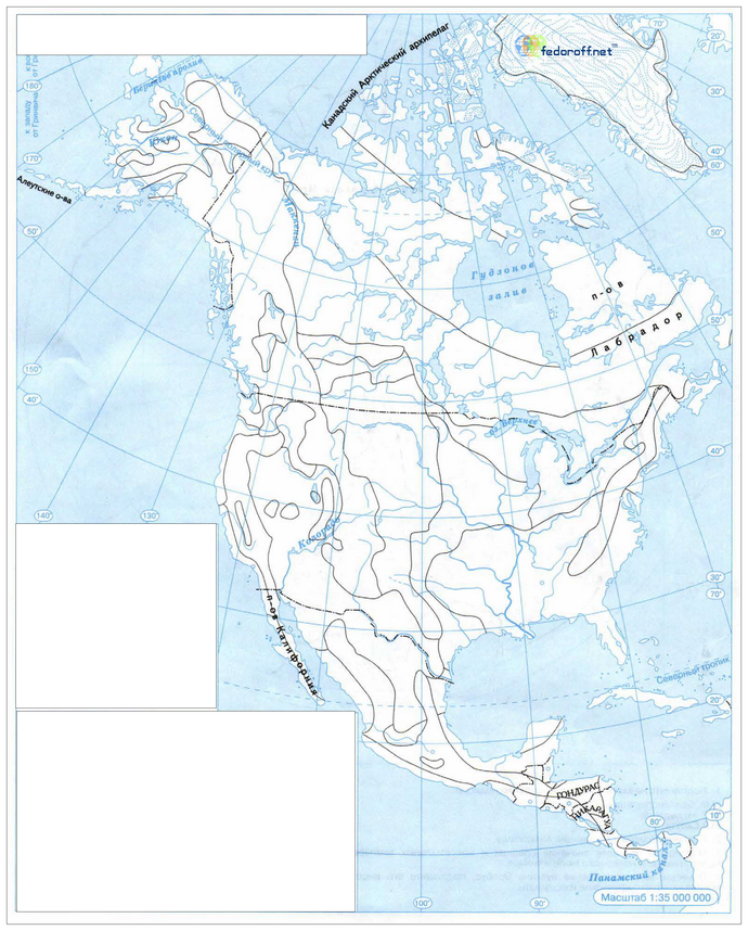 Страны и столицы северной америки контурная карта. Контурная карта Северной Америки. Карта Северная Америка 7 класс география. Атлас 7 класс география контурная карта Северная Америка. Физическая карта Северной Америки 7 класс.