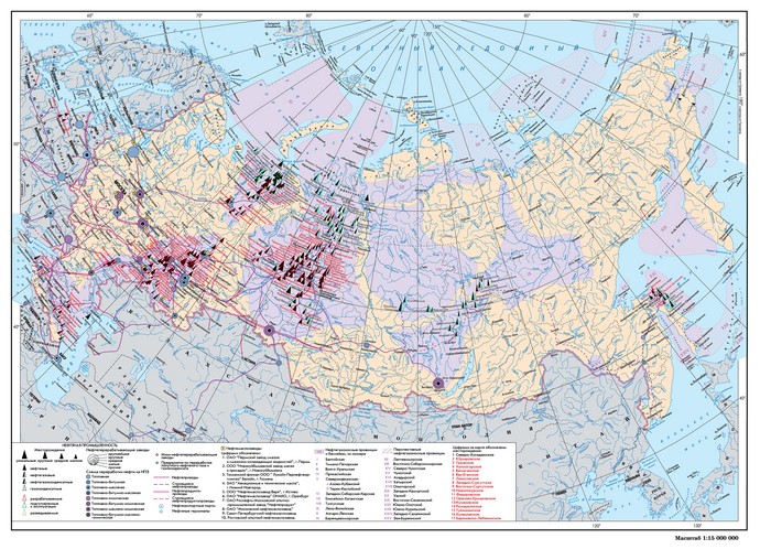 Карты нефтепроводов России