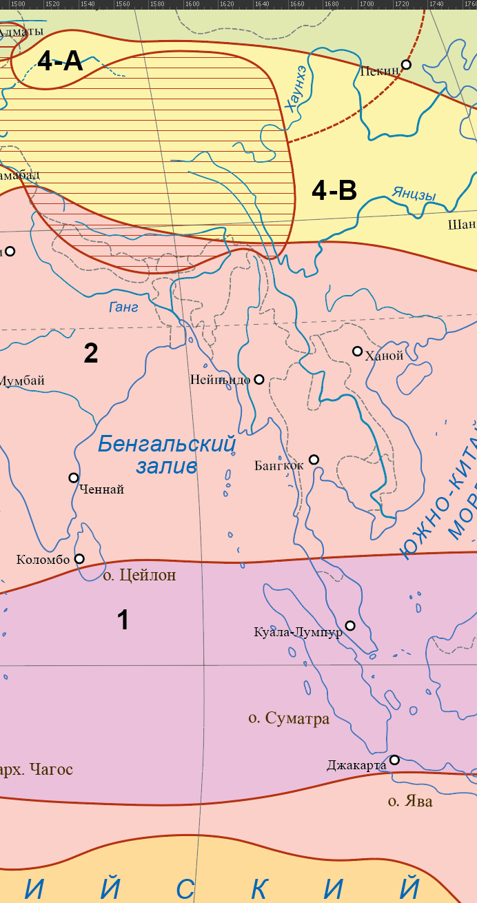 Векторная климатическая карта мира