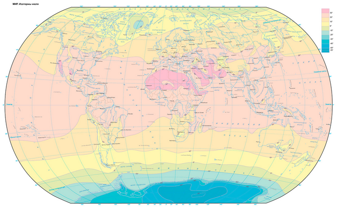 Климатические карты мира