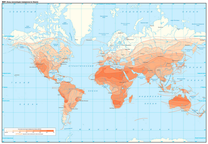 Климатические карты мира