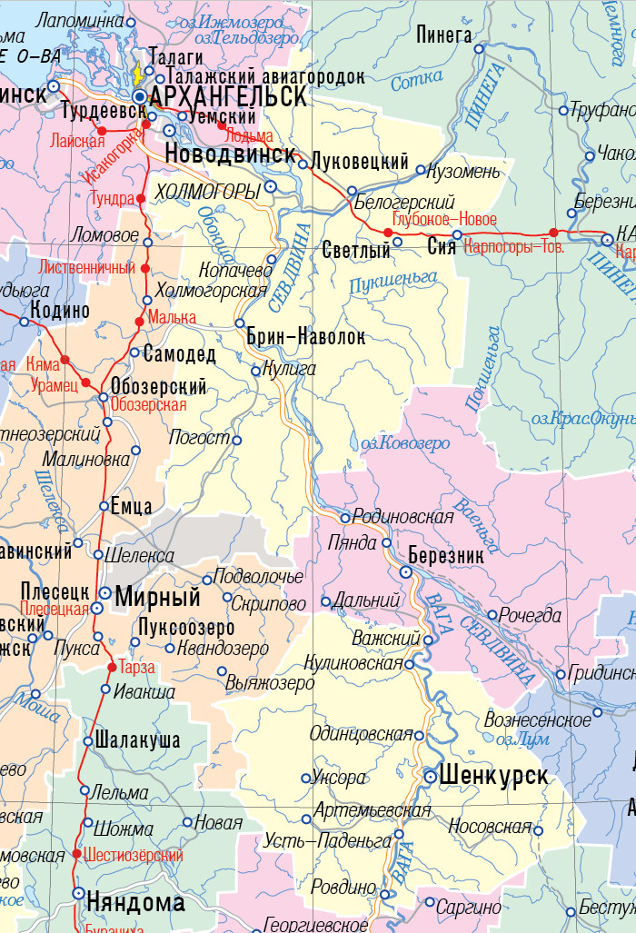 Карты Архангельской области