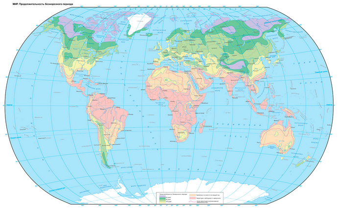 Климатические карты мира