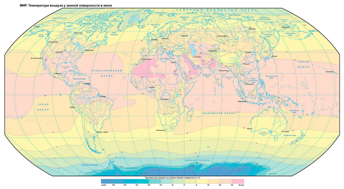 Климатические карты мира