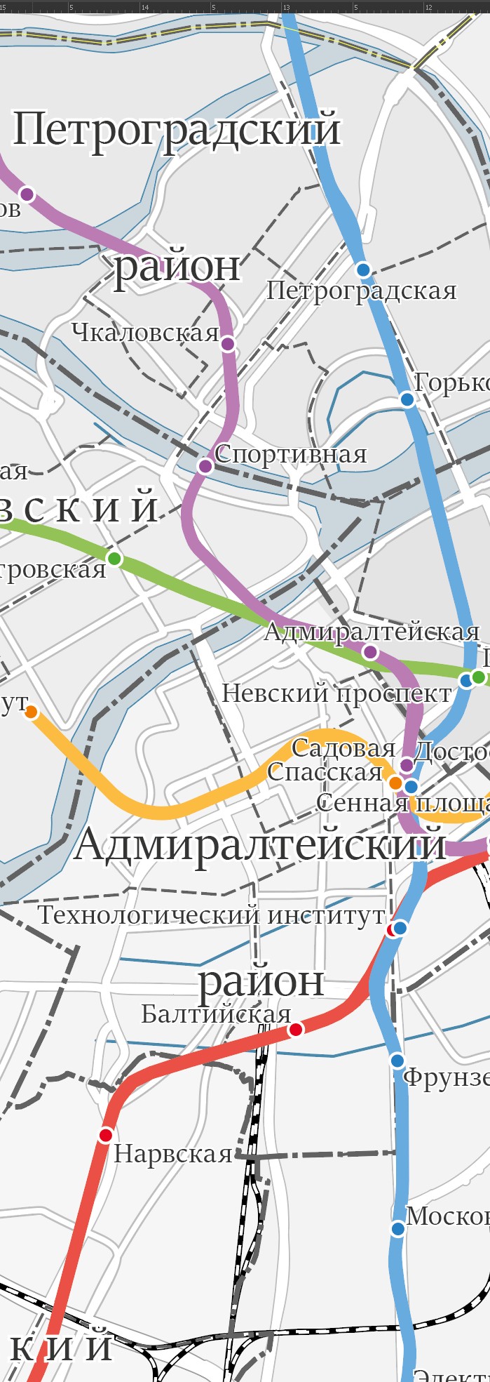 Векторная карта СПБ-АУ