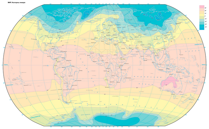 Климатические карты мира