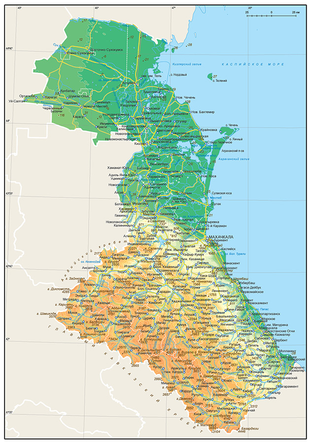 Векторные карты Дагестана для скачивания и печати AI SVG EPS PDF CDR