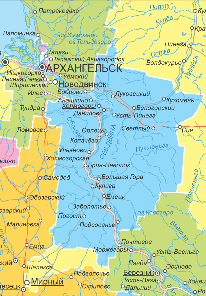 Карты Архангельской области