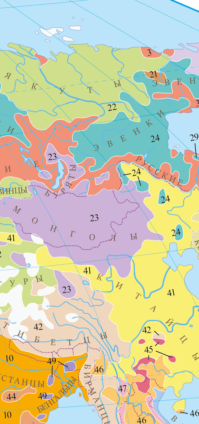 Векторная карта народов мира ДЭН