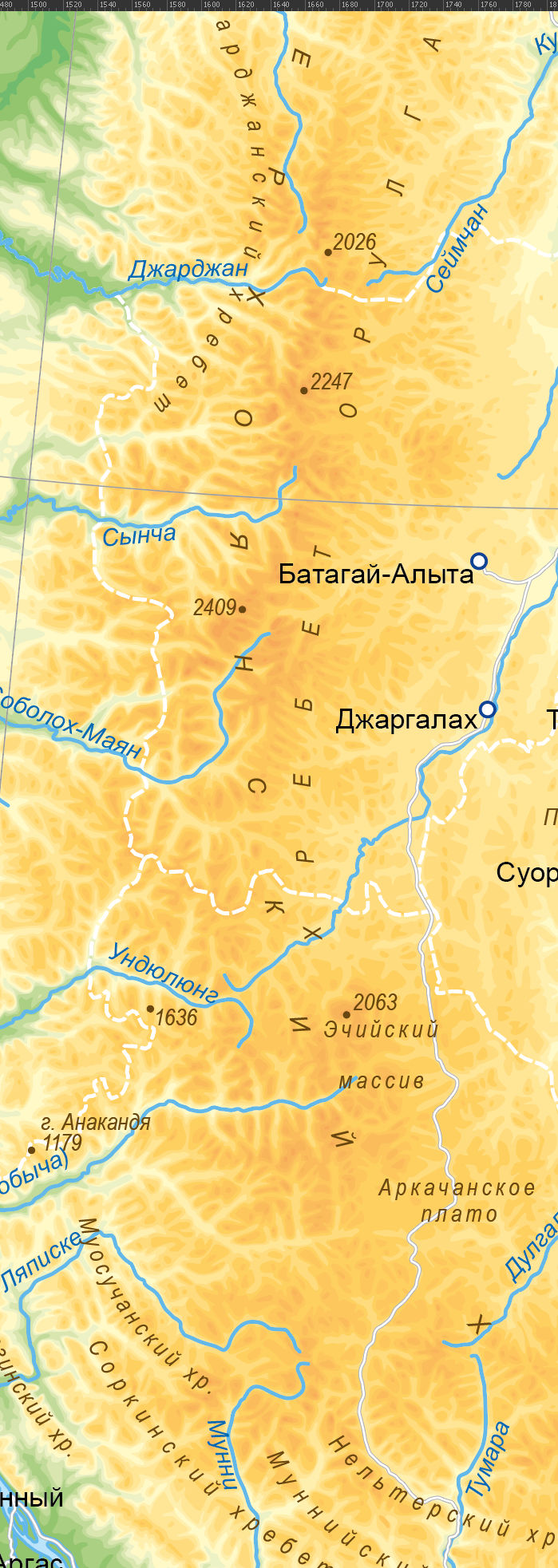 Векторные карты Республики Саха (Якутия) для скачивания и печати AI SV
